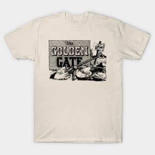 The Golden Gate Western Cowboy Vintage Buffalo Bill  Retro Comic T-Shirt